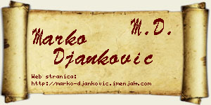 Marko Đanković vizit kartica